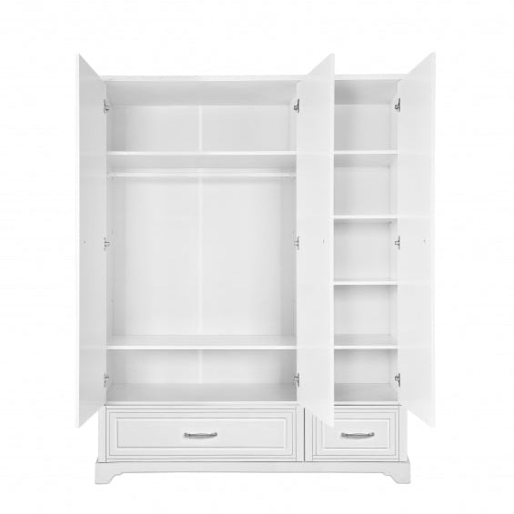 3-deurs kledingkast Mare - Wit