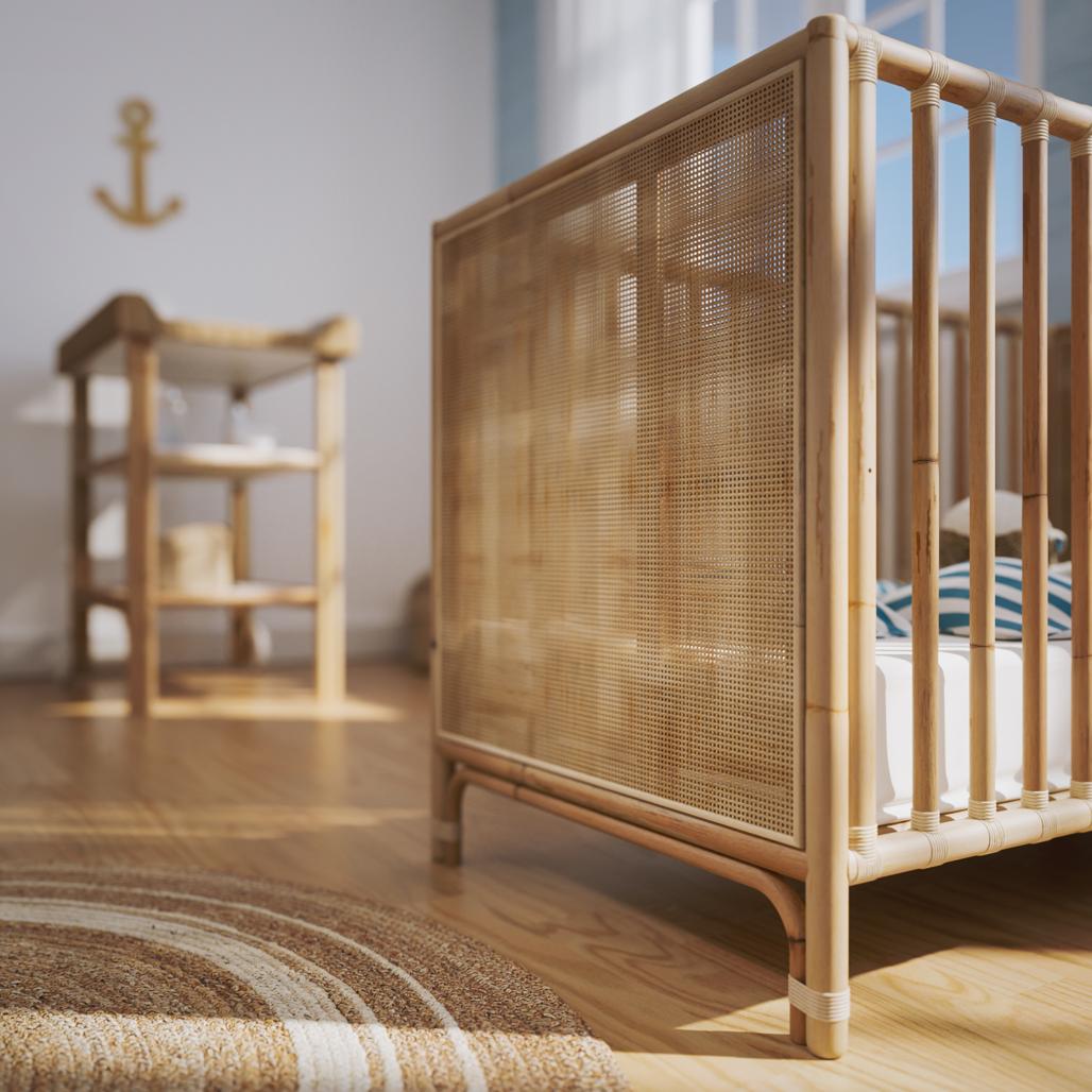 Nemo Evolutive Bed in rattan 60 x 120 - Rattan / Natural