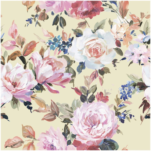 Pivoines-Jaune-Papier Peint