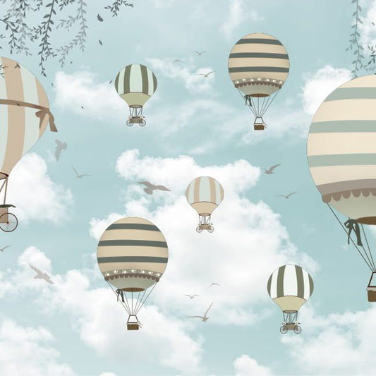 Retro Hot Air Balloon Wallpaper