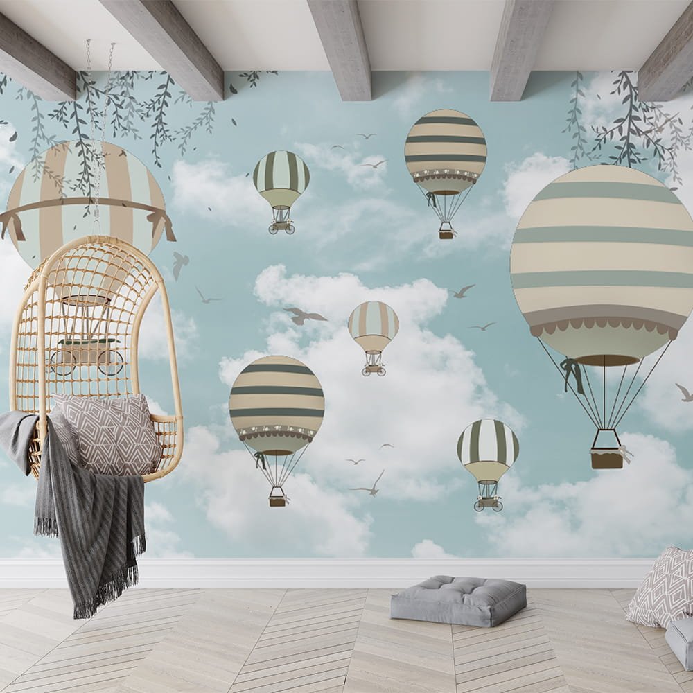 Retro Hot Air Balloon Wallpaper