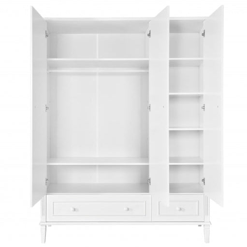 Kledingkast -driedeurs Blaire Wit