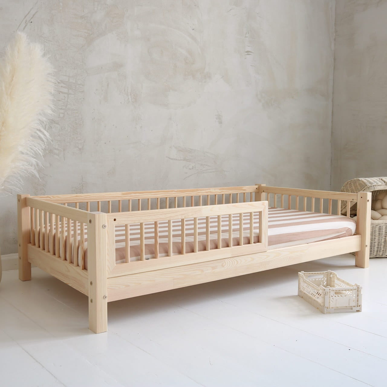 Bed Basic Luna 160x80 cm Naturel
