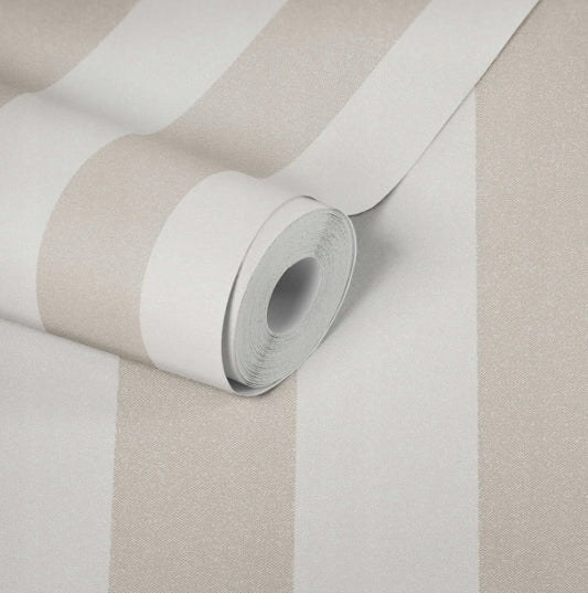 Beige strepen behang