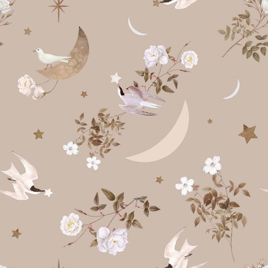 'Birds in the night sky  ' Behang
