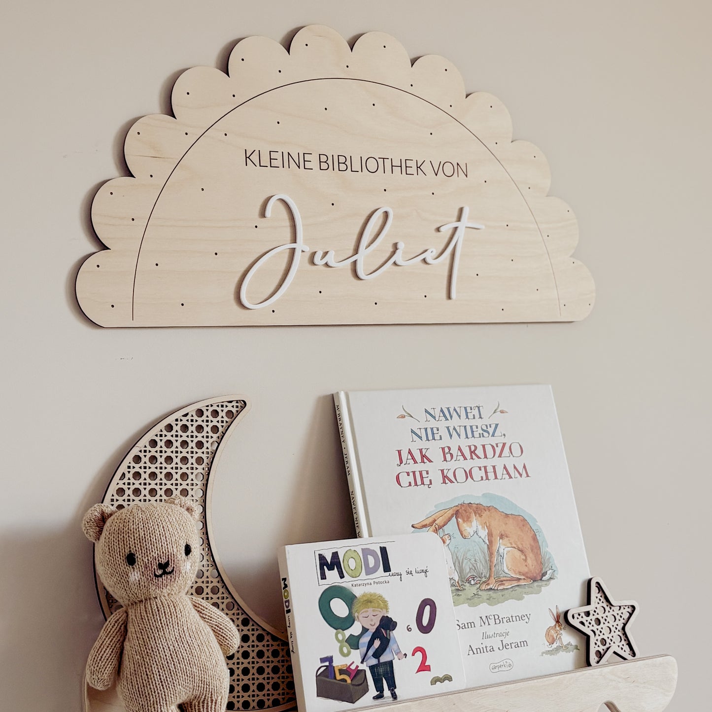 Bibliotheek / Speelhoek bord met naam