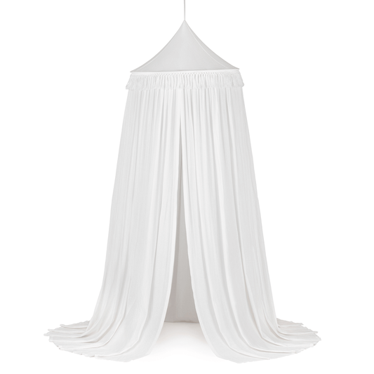 Bed canopy Cotton &amp; Sweets Boho Fringe "White" XL