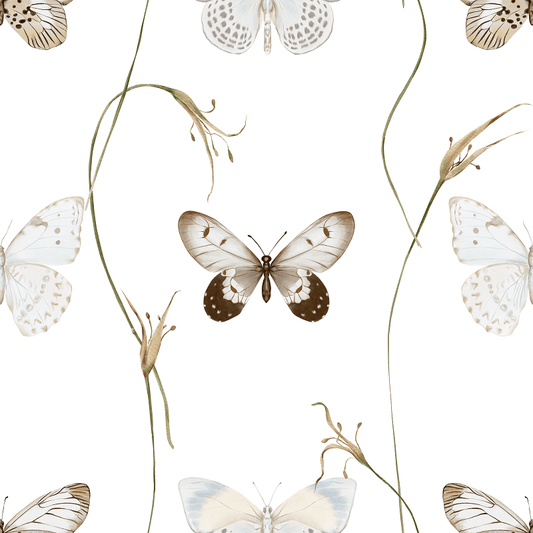 Sienna Butterflies   -  2 rollen-  Behang