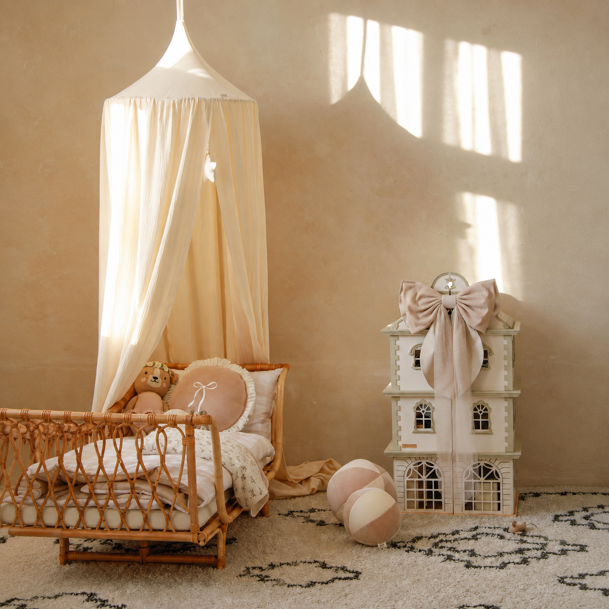 Ciel de lit en mousseline - Soft vanilla