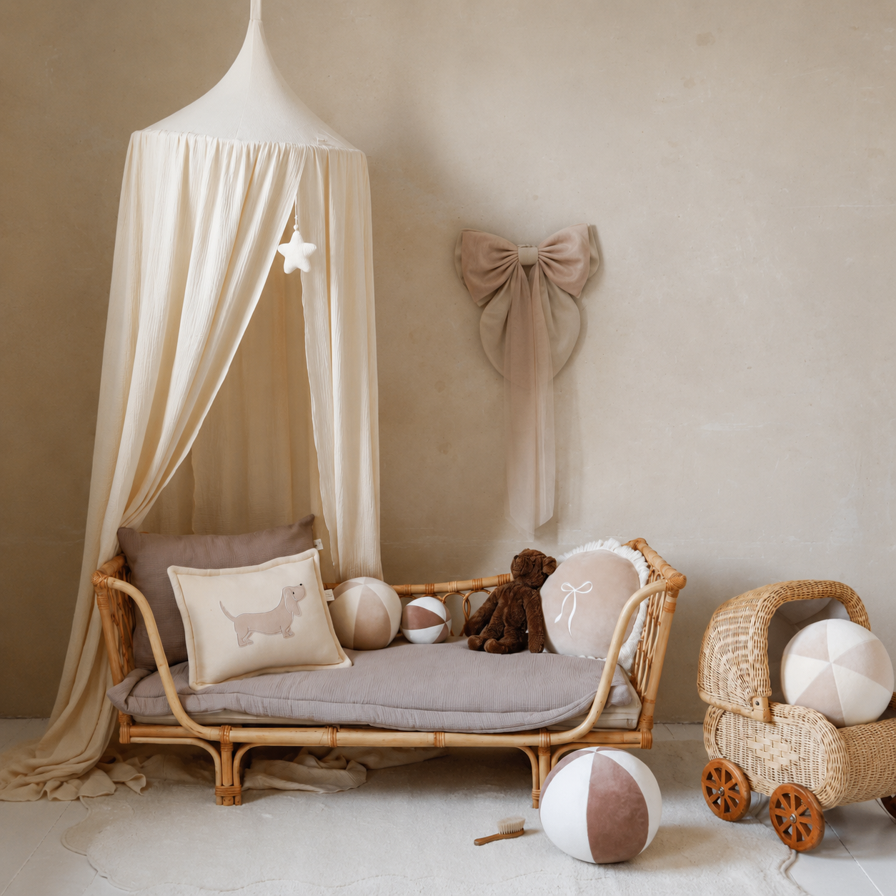 Ciel de lit en mousseline - Soft vanilla
