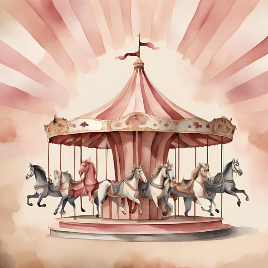 Pink Carousel Behang
