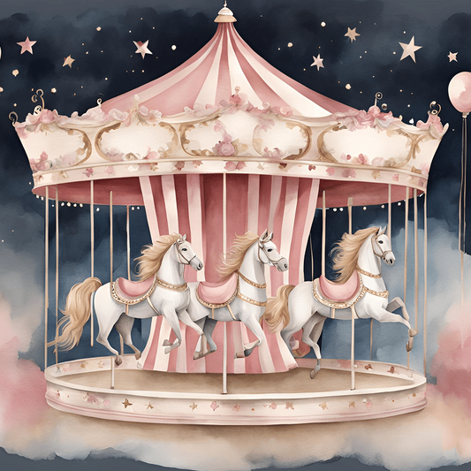 Sprookjes carrousel Behang