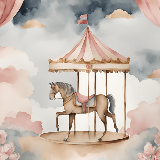 Circus Paard Behang