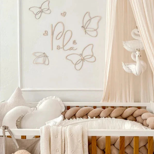 Wooden butterfly name set