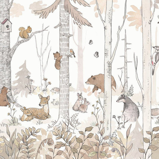 Forest -Sepia Behang