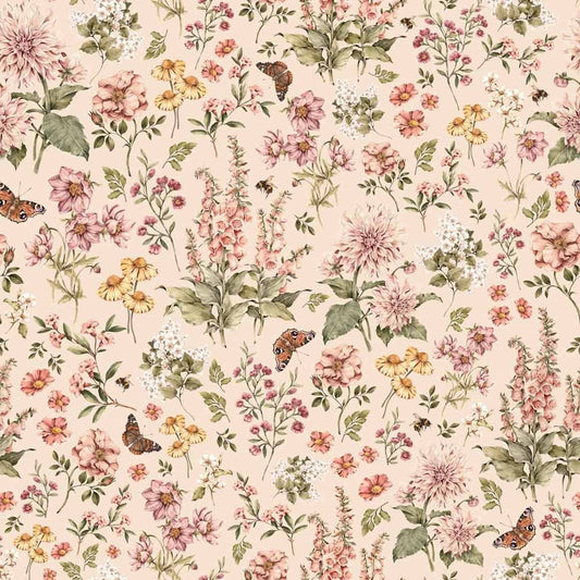 'Floral countryside' Behang