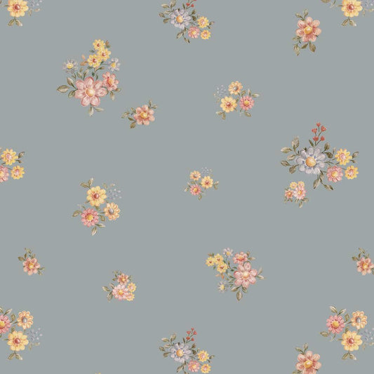 Flowers minimini Dark'  Behang