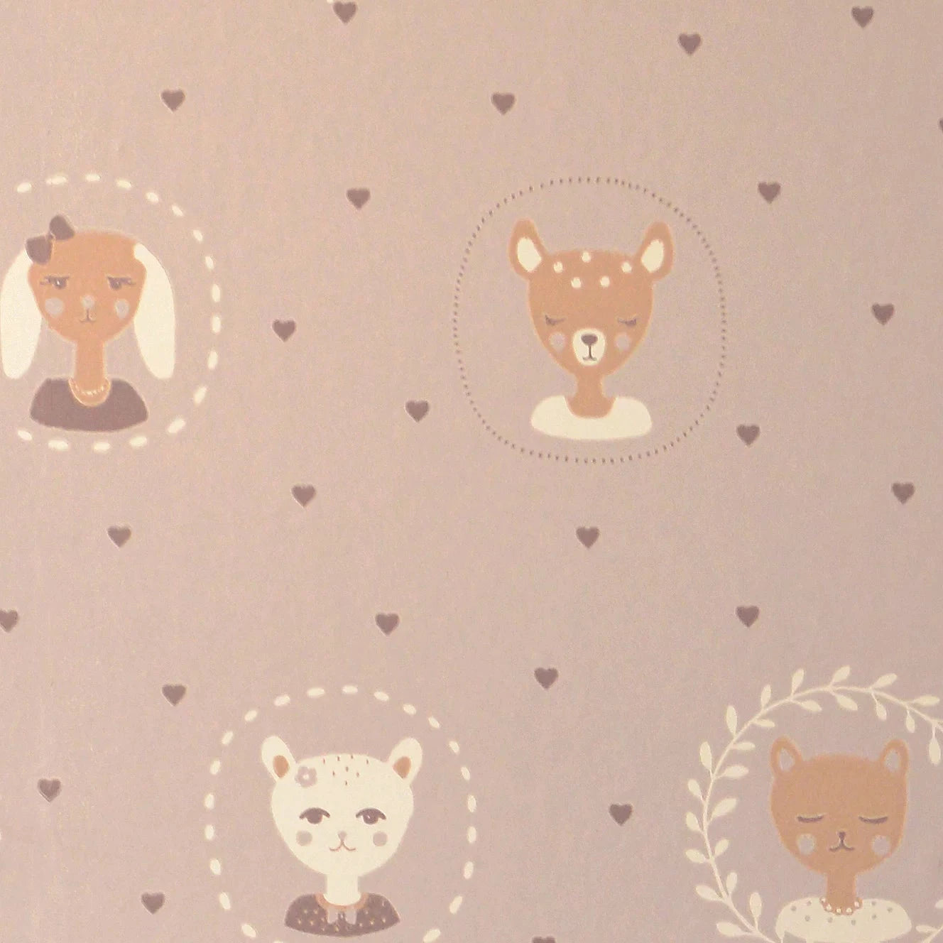 Hearts dusty warm lilac