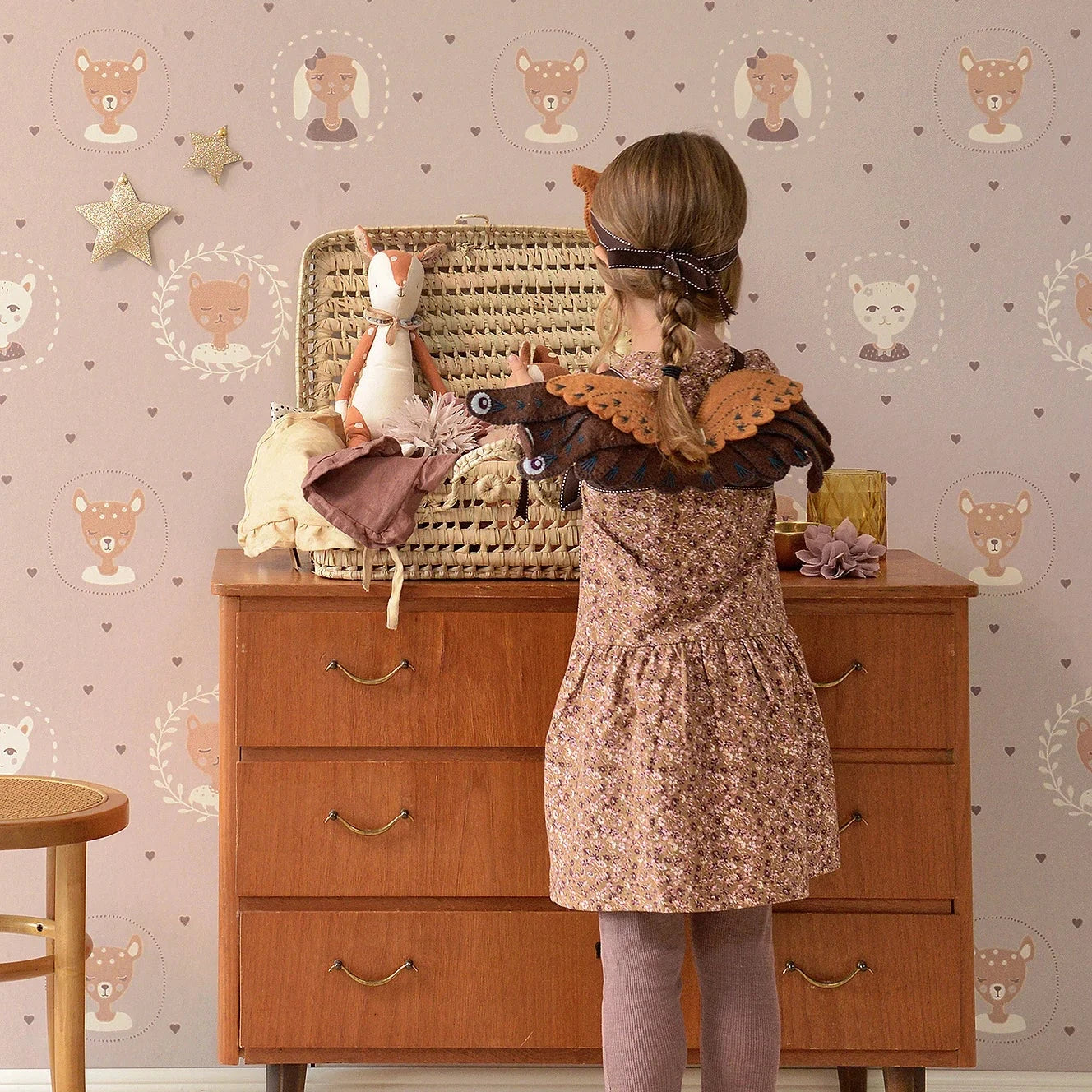 Hearts dusty warm lilac