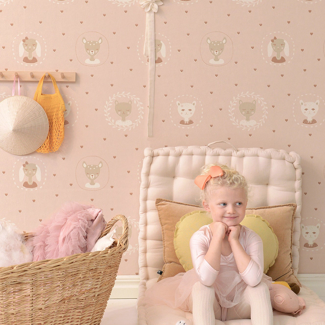 Hearts dusty warm pink