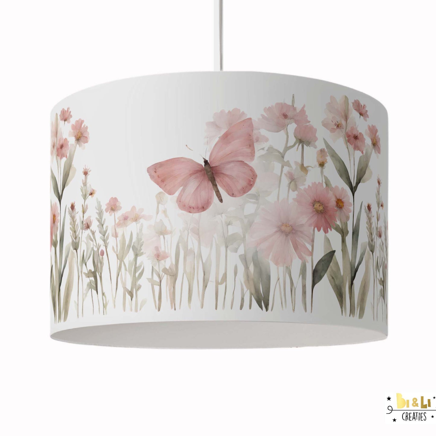 Hanglamp vlinders en bloemen