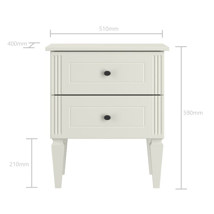 Bedside Table Imme - White