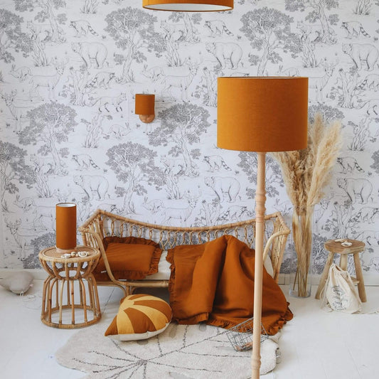 Hanglamp Linnen-Mustard