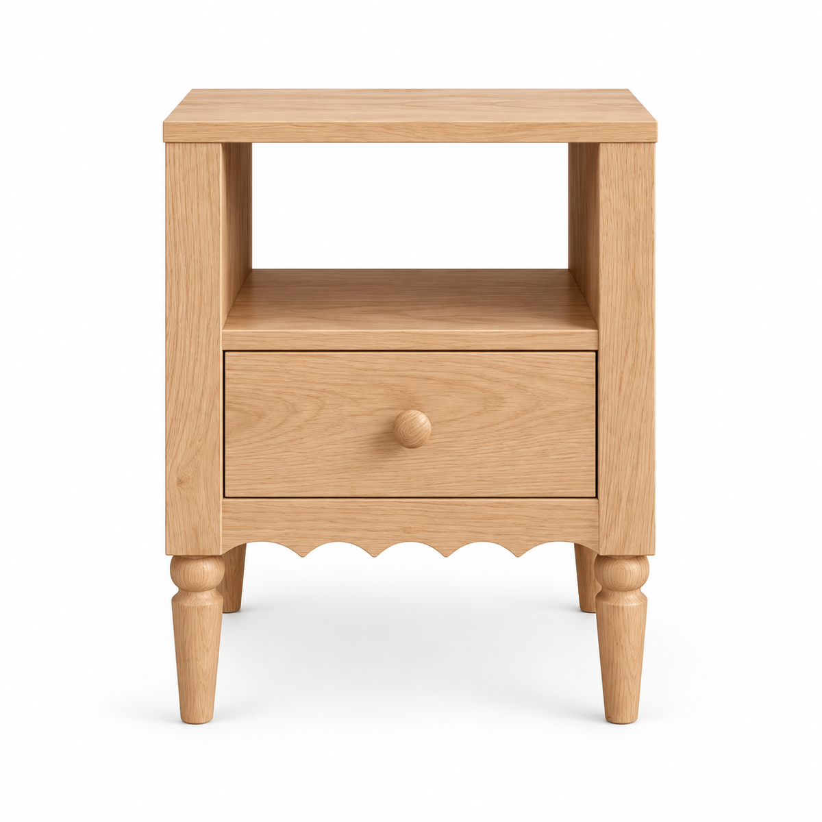 Vintage light oak bedside table - Cloud frills