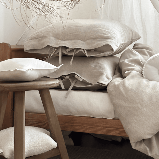 Linen Natural bedding set - Cotton &amp; Sweets 140 x 200cm