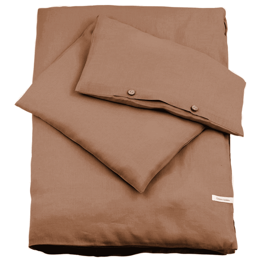 Linen Chocolate beddingset- Cotton & Sweets  100x 135cm