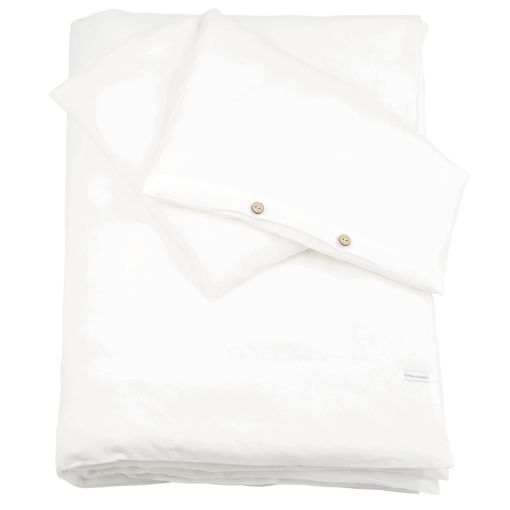 Linen White beddingset- Cotton & Sweets  100x 135cm
