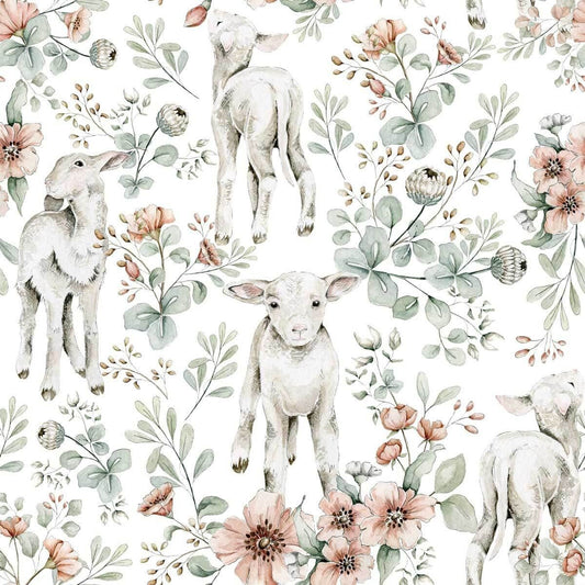 'Little Lambs' Behang