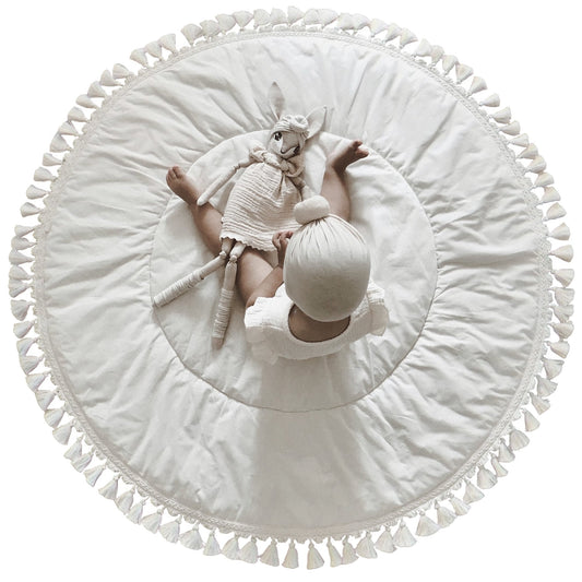 Play mat Ecru with Tassel edge