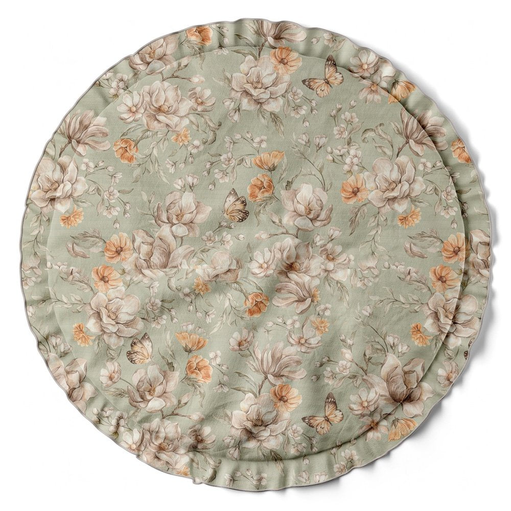 Play mat 'Green Flowers'