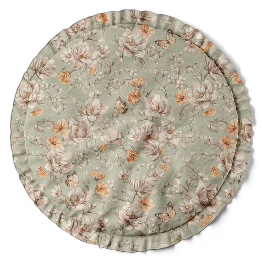 Play mat 'Green Flowers'