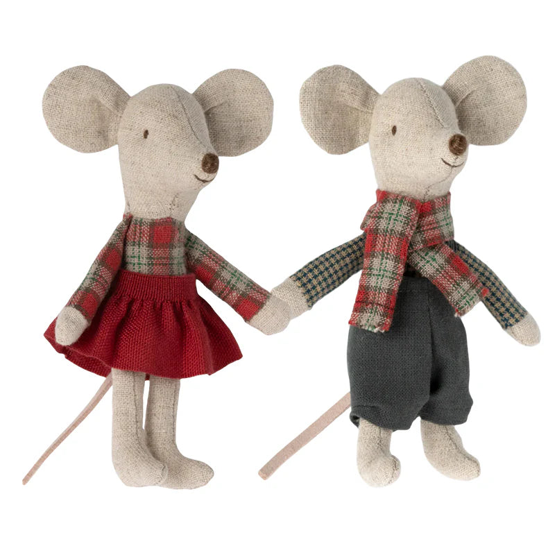 Maileg - twin winter mouse - little brother and sister mouse
