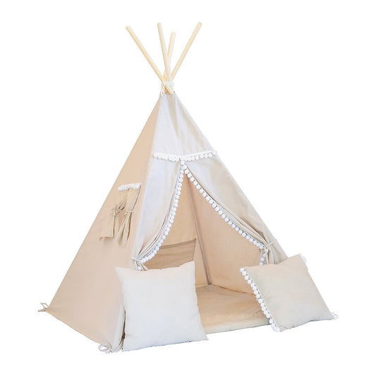 Tipi tent 'Late' -PomPom , inclusief mat en kussens