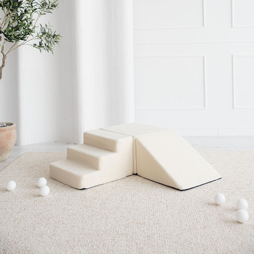 Bouclé Foam Speelset - 3 elements -  Créme