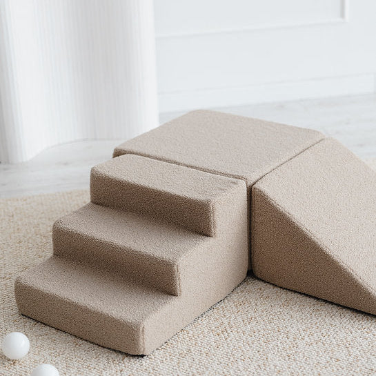 Bouclé Foam Speelset – 3 Elements -Beige