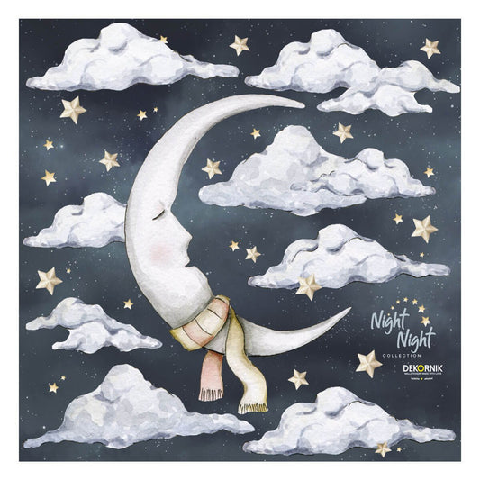 Moon Night Night- Muursticker