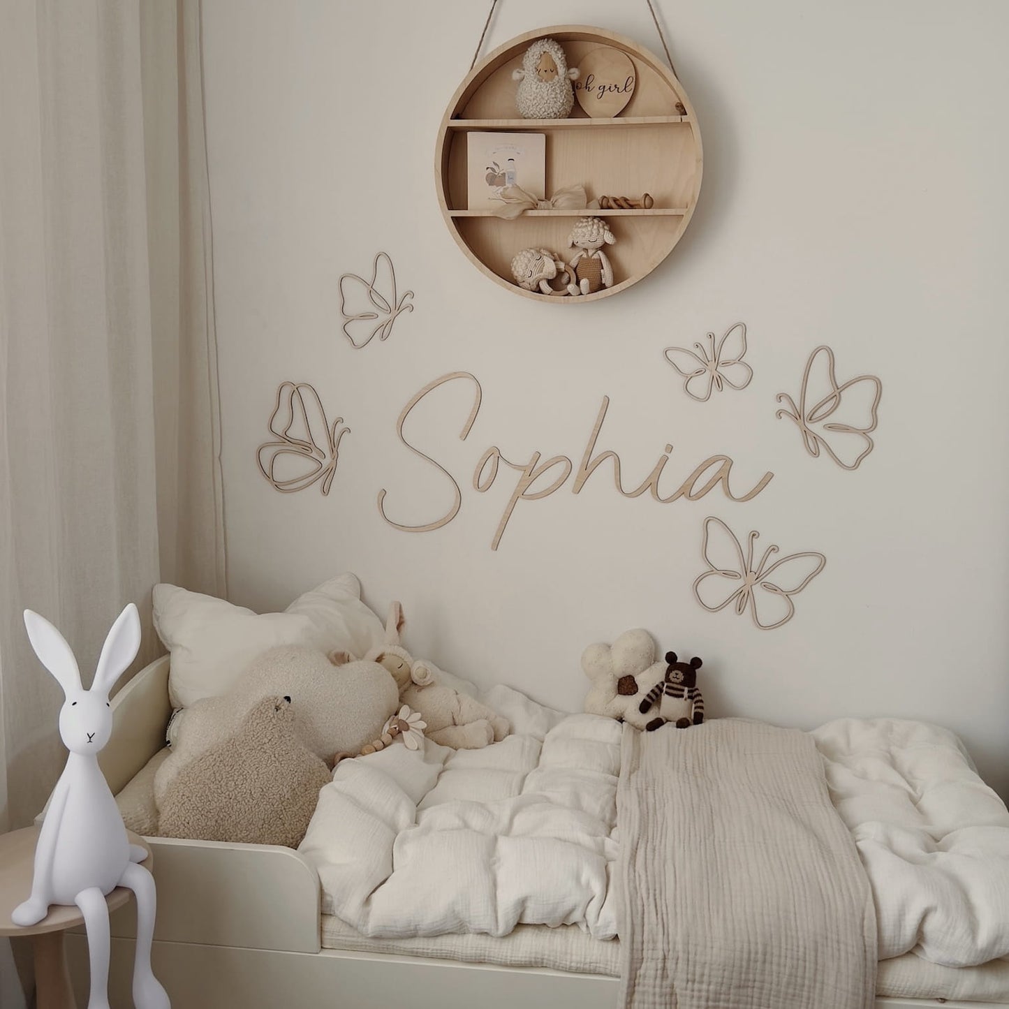 XL naam met vlinders