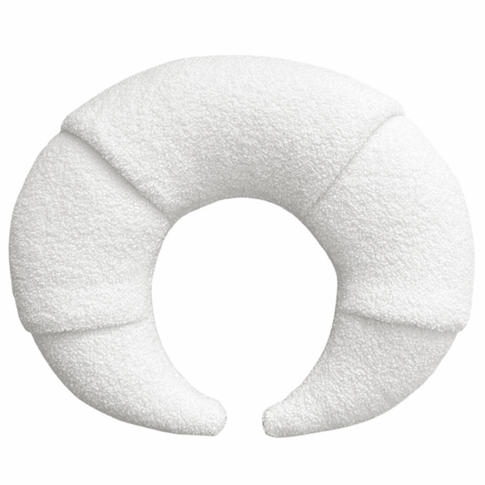 Nursing Pillow Croissant 'Boho Boucle' - White