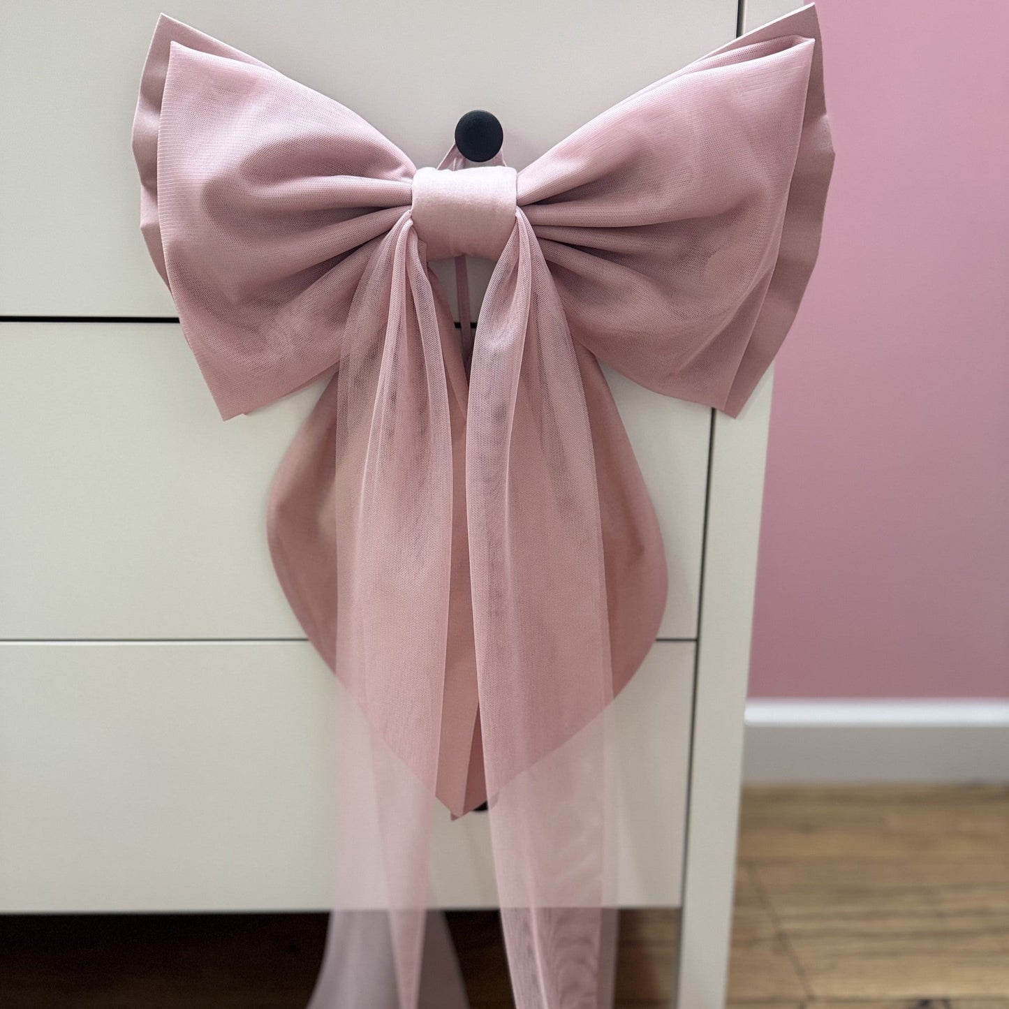 XL strik tulle - Oud roze