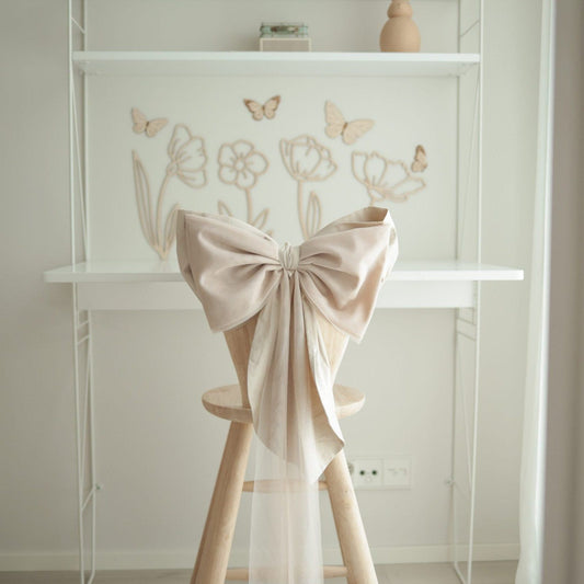 XL tulle strik-Beige