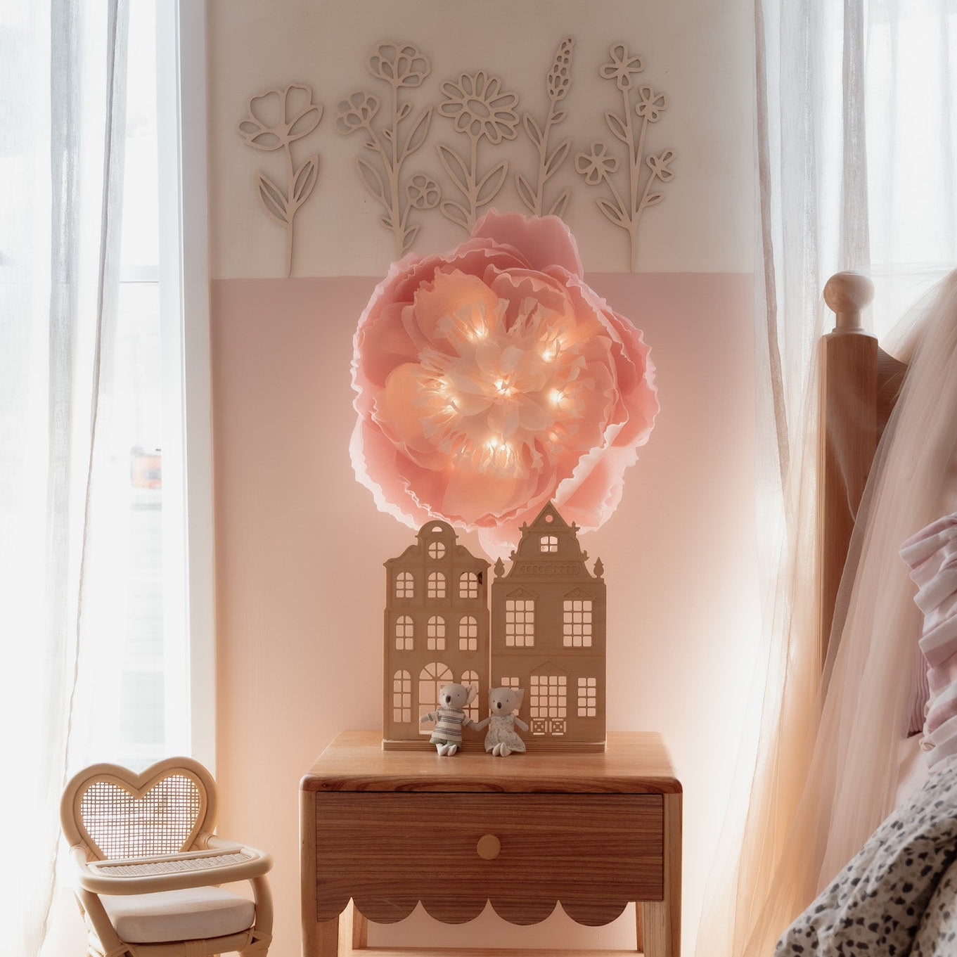 Luminous Petal wandlamp - Soft Pink