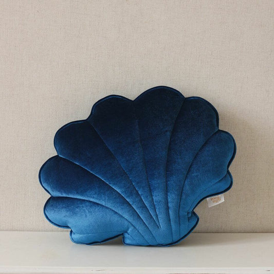 Velvet sierkussen schelp, 'Saphire Pearl' -MoiMili