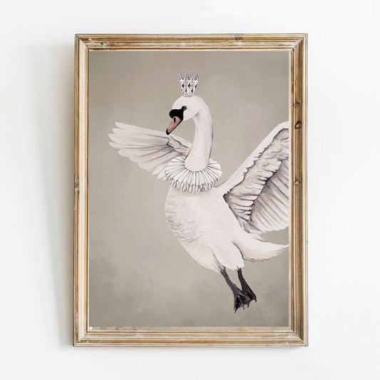Poster A3+ lijst-Flying Swan- Crown