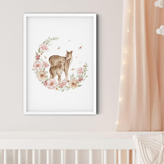 Poster A3+ lijst- Meadow Deer