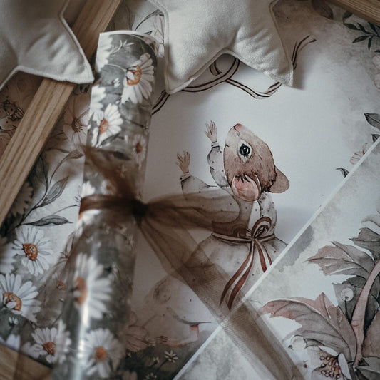 Poster A3+ lijst- Mouse with a bow