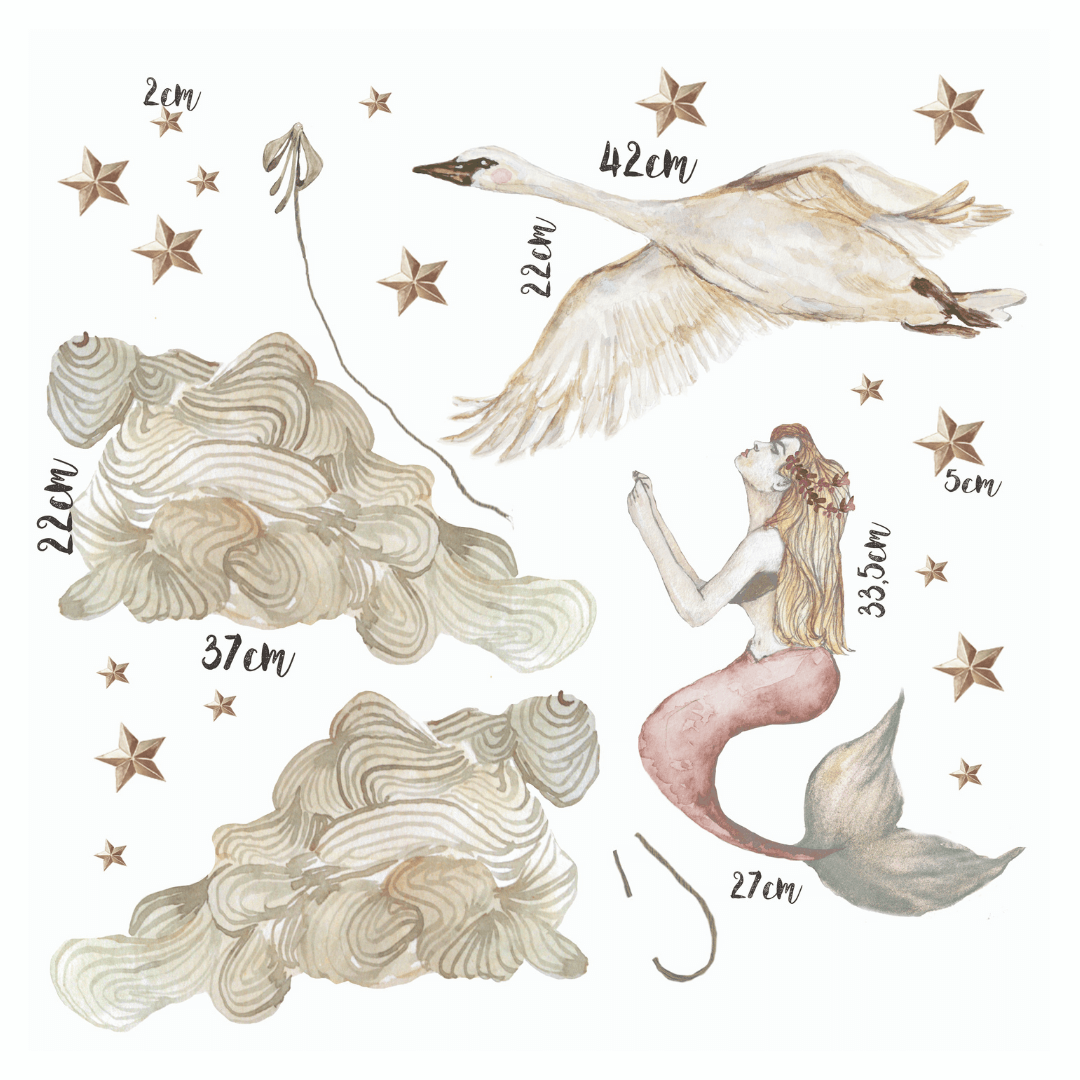 Wandsticker- Pink Mermaid